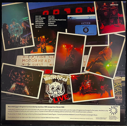 Motörhead – No Sleep 'til Hammersmith - USED Vinyl LP