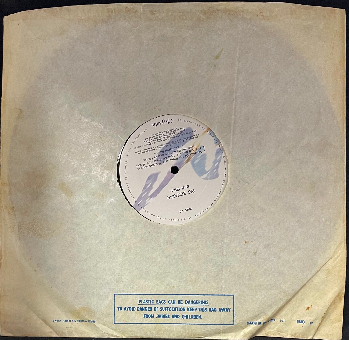 Pat Benatar – Best Shots - USED Vinyl LP