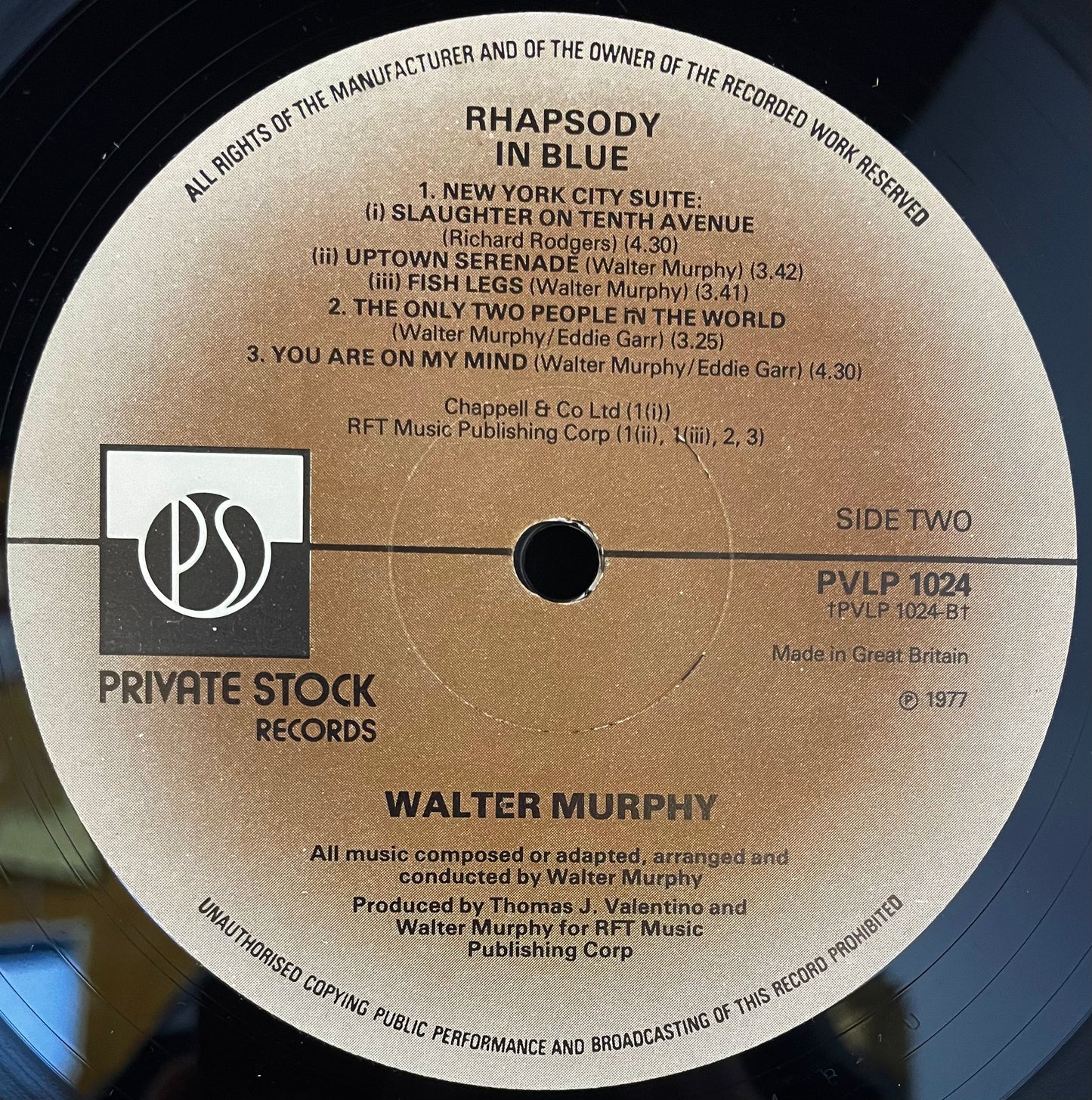 Walter Murphy – Rhapsody In Blue - USED Vinyl LP