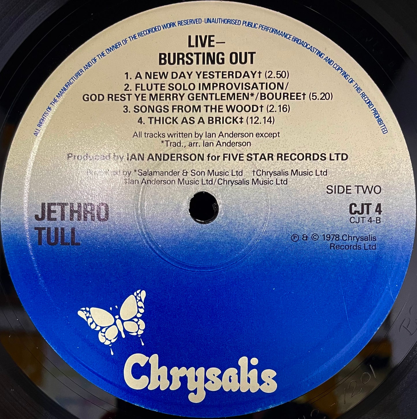 Jethro Tull – Live - Bursting Out - USED Vinyl 2LP