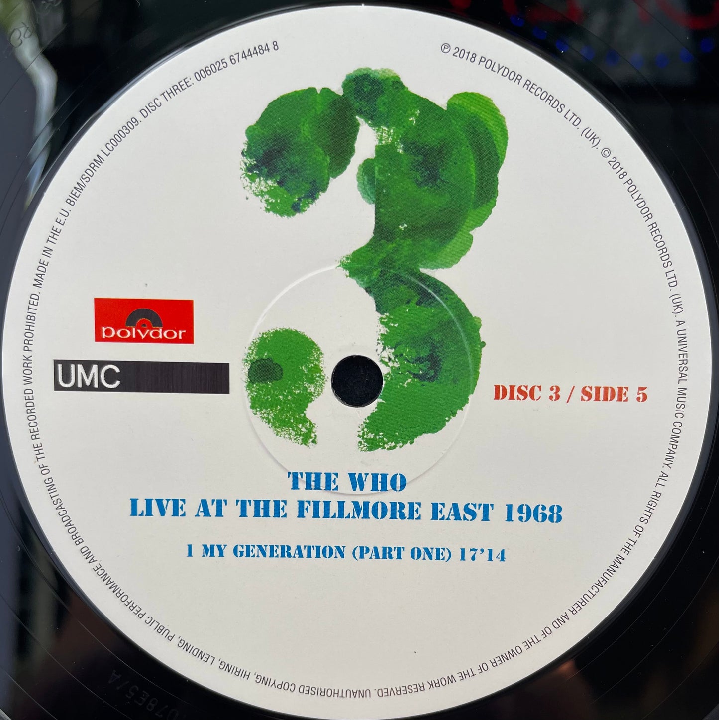 The Who – Live At The Fillmore East 1968 - USED Vinyl 3LP