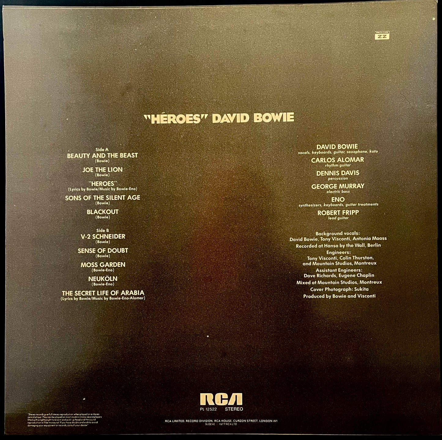 David Bowie – "Heroes" - USED Vinyl LP