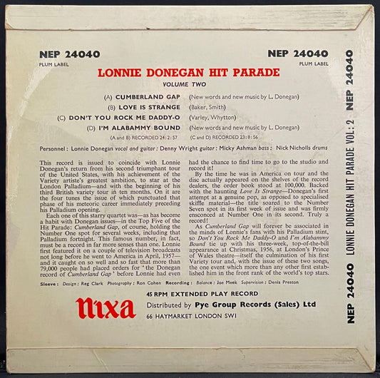 Lonnie Donegan And His Skiffle Group – Hit Parade (Vol. Two) – Gebrauchte 7"-Vinyl-EP