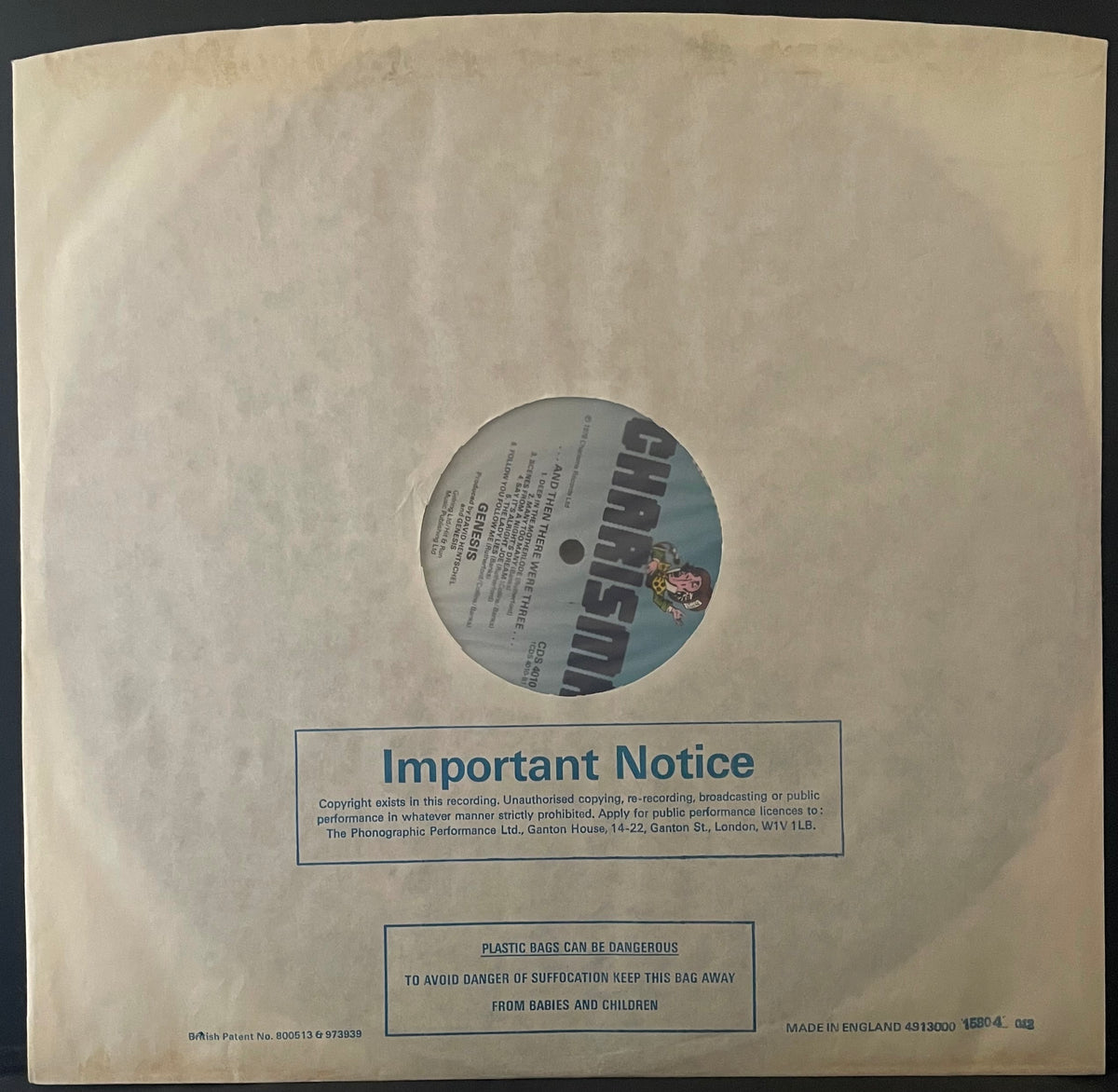 Genesis – ...And Then There Were Three... - USED Vinyl LP