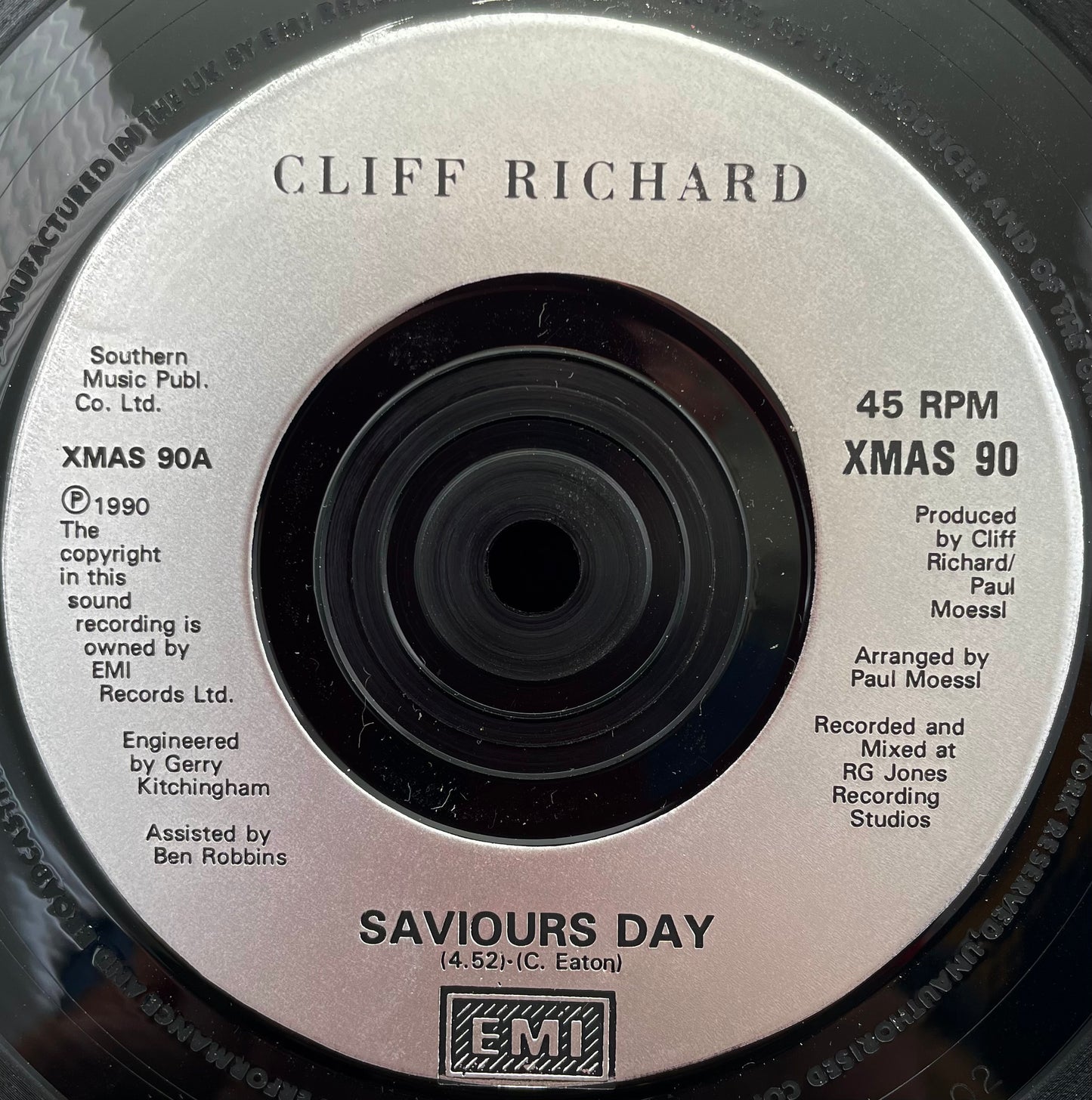 Cliff Richard – Saviour's Day – gebrauchte 7"-Vinyl-Single