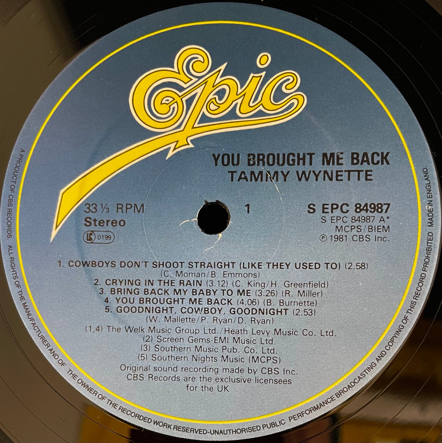 Tammy Wynette – You Brought Me Back - USED Vinyl LP