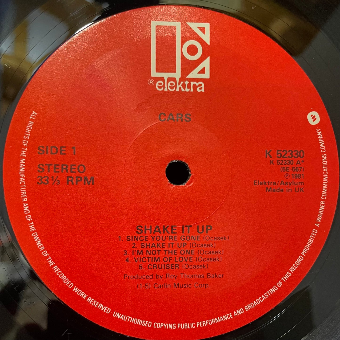 The Cars – Shake It Up - USED Vinyl LP