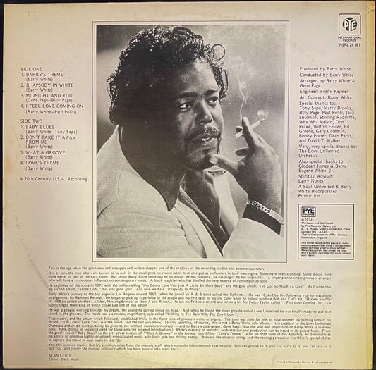 The Love Unlimited Orchestra – Rhapsody In White - USED Vinyl LP