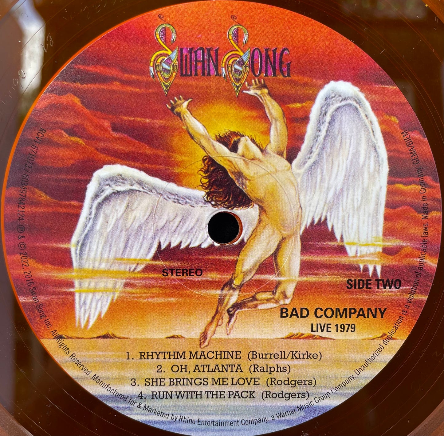 Bad Company – Live 1979 - USED Ltd Edition Transparent Orange Vinyl 2LP