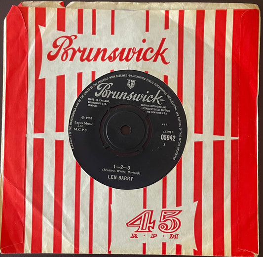 Len Barry – 1-2-3 - USED Vinyl 7" Single