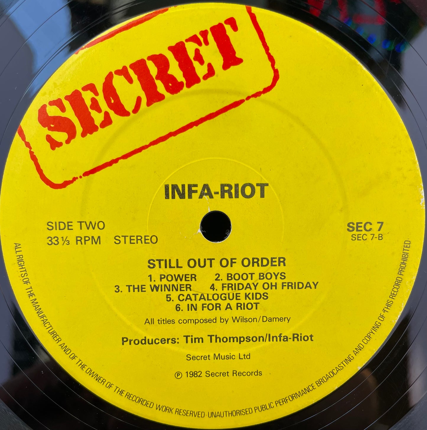 Infa-Riot – Still Out Of Order - USED Vinyl LP