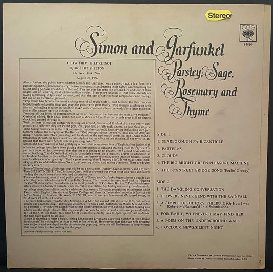 Simon And Garfunkel – Parsley, Sage, Rosemary And Thyme - USED Vinyl LP