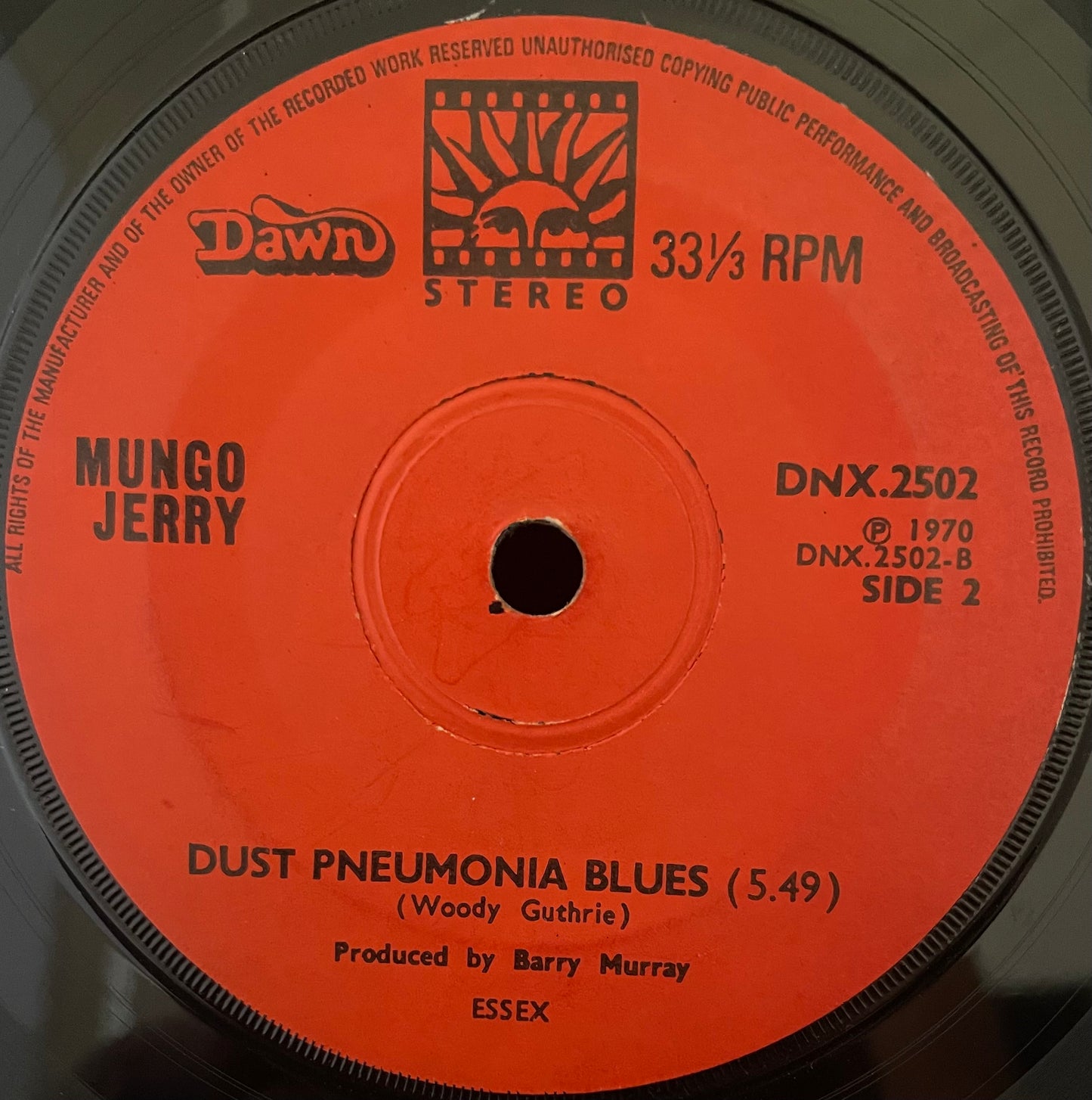 Mungo Jerry – In The Summertime / Mighty Man / Dust Pneumonia Blues - USED Vinyl 7" Single
