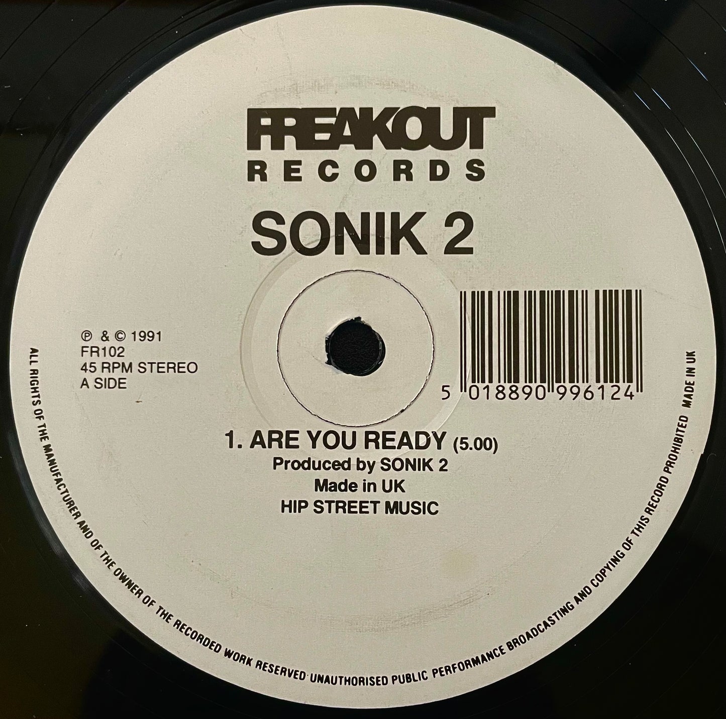 Sonik 2 – Are You Ready - USED Vinyl 12" Single