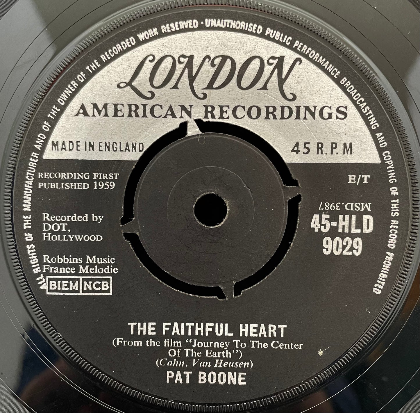 Pat Boone – The Faithful Heart  – USED Vinyl 7" Single