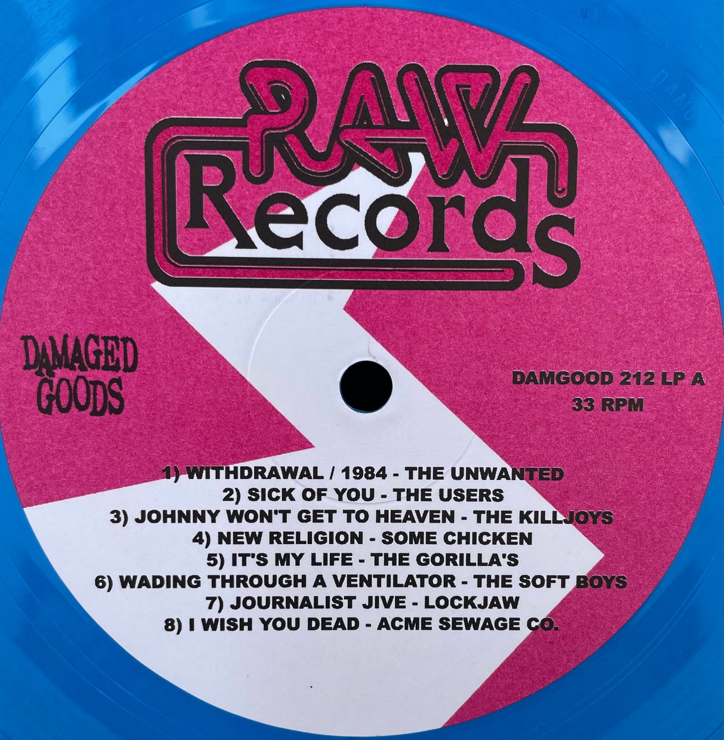Various – Oh No It's More From Raw - USED BLUE Vinyl LP