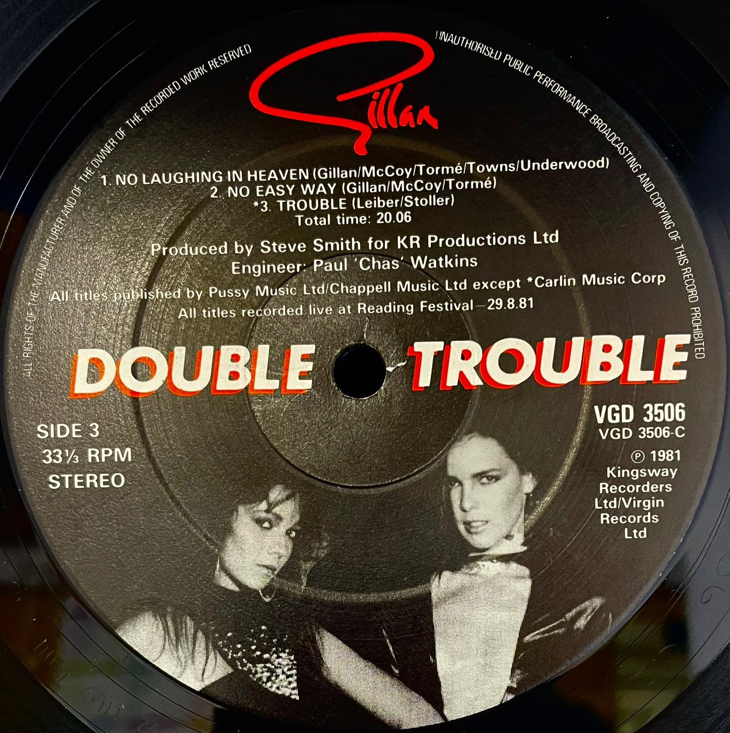 Gillan – Double Trouble - USED Vinyl 2LP