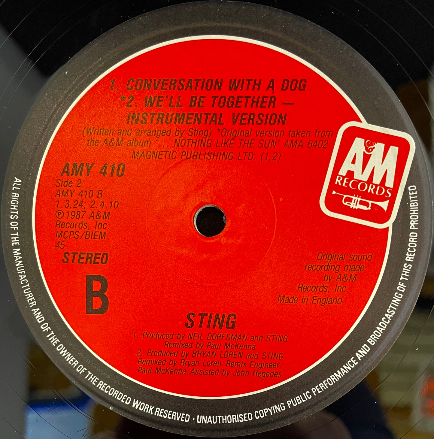 Sting – We'll Be Together - USED Vinyl 12" Single