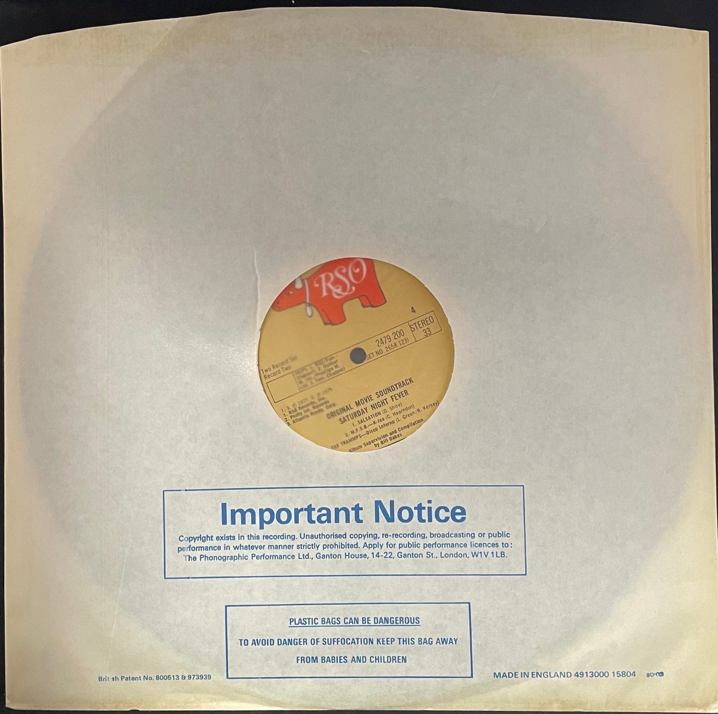 Various – Saturday Night Fever (The Original Movie Sound Track) - USED Vinyl 2LP