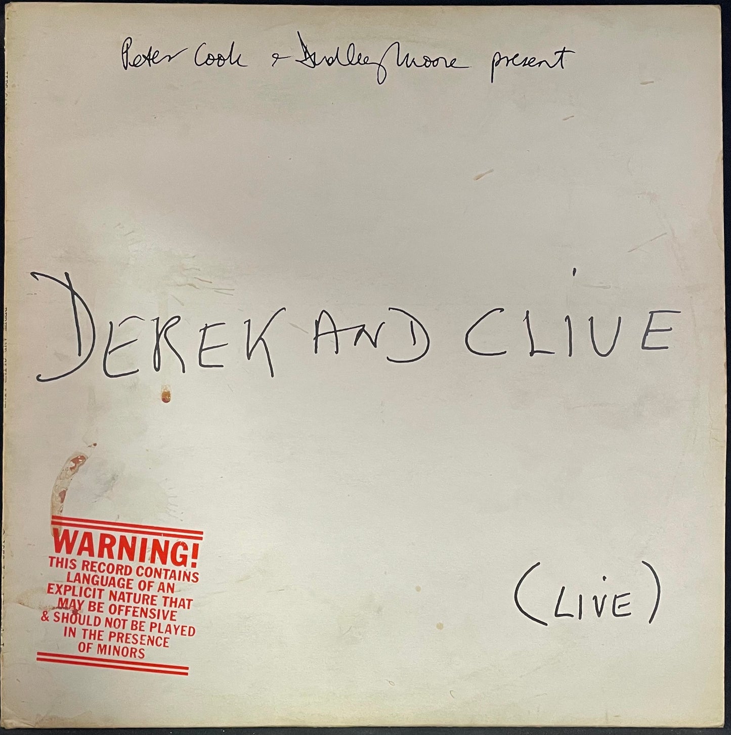 Peter Cook & Dudley Moore Present Derek And Clive – (Live) - USED Vinyl LP