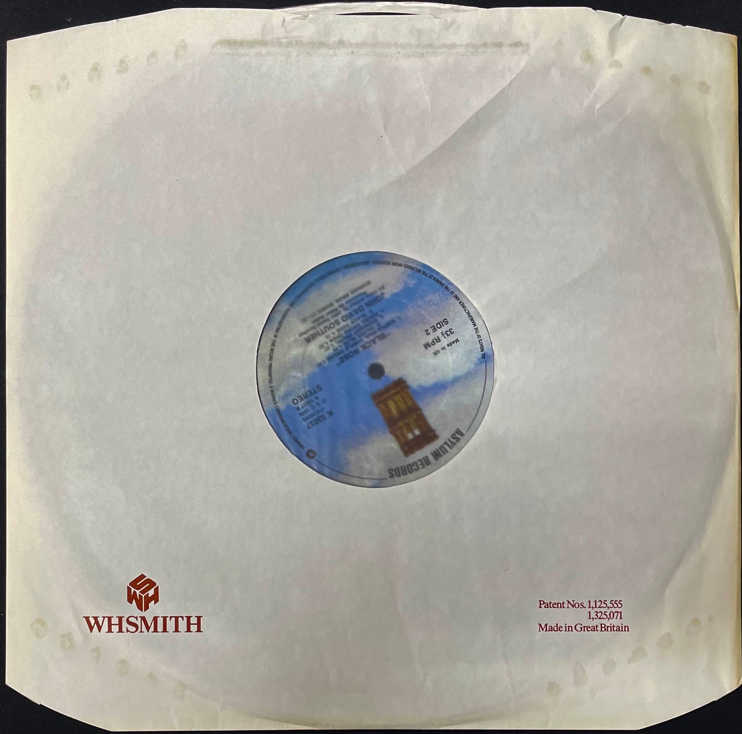 John David Souther – Black Rose - USED Vinyl LP