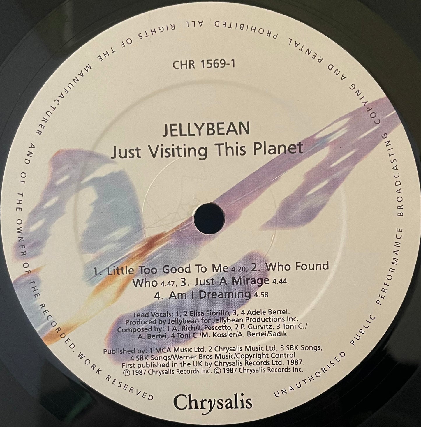 Jellybean ‎– Just Visiting This Planet - USED Vinyl LP