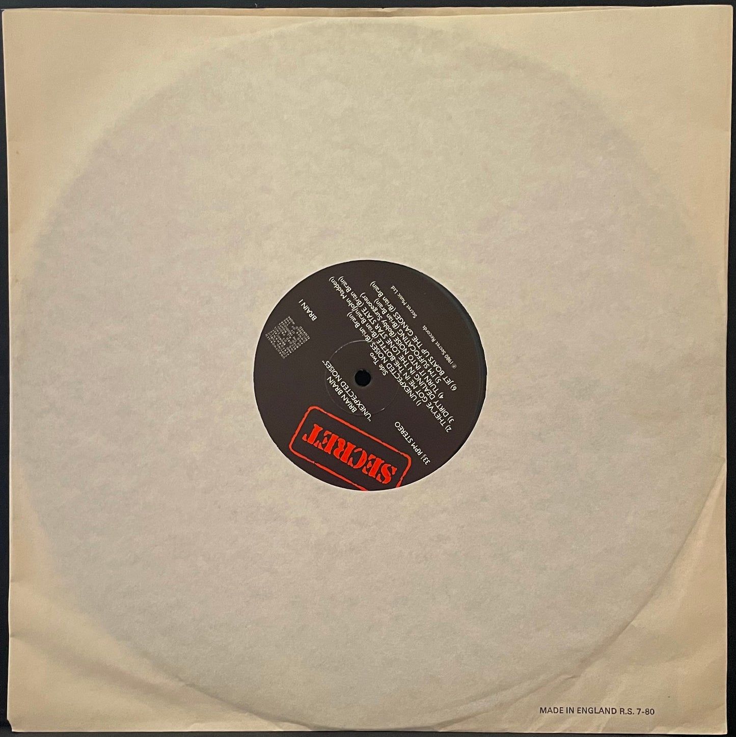 Brian Brain – Unexpected Noises - USED Vinyl LP
