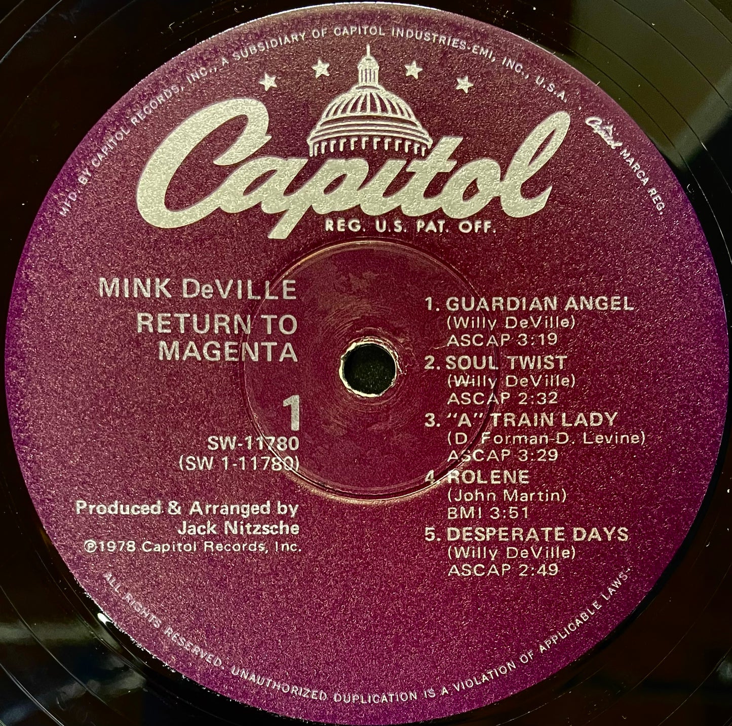 Mink DeVille – Return To Magenta - USED Vinyl LP