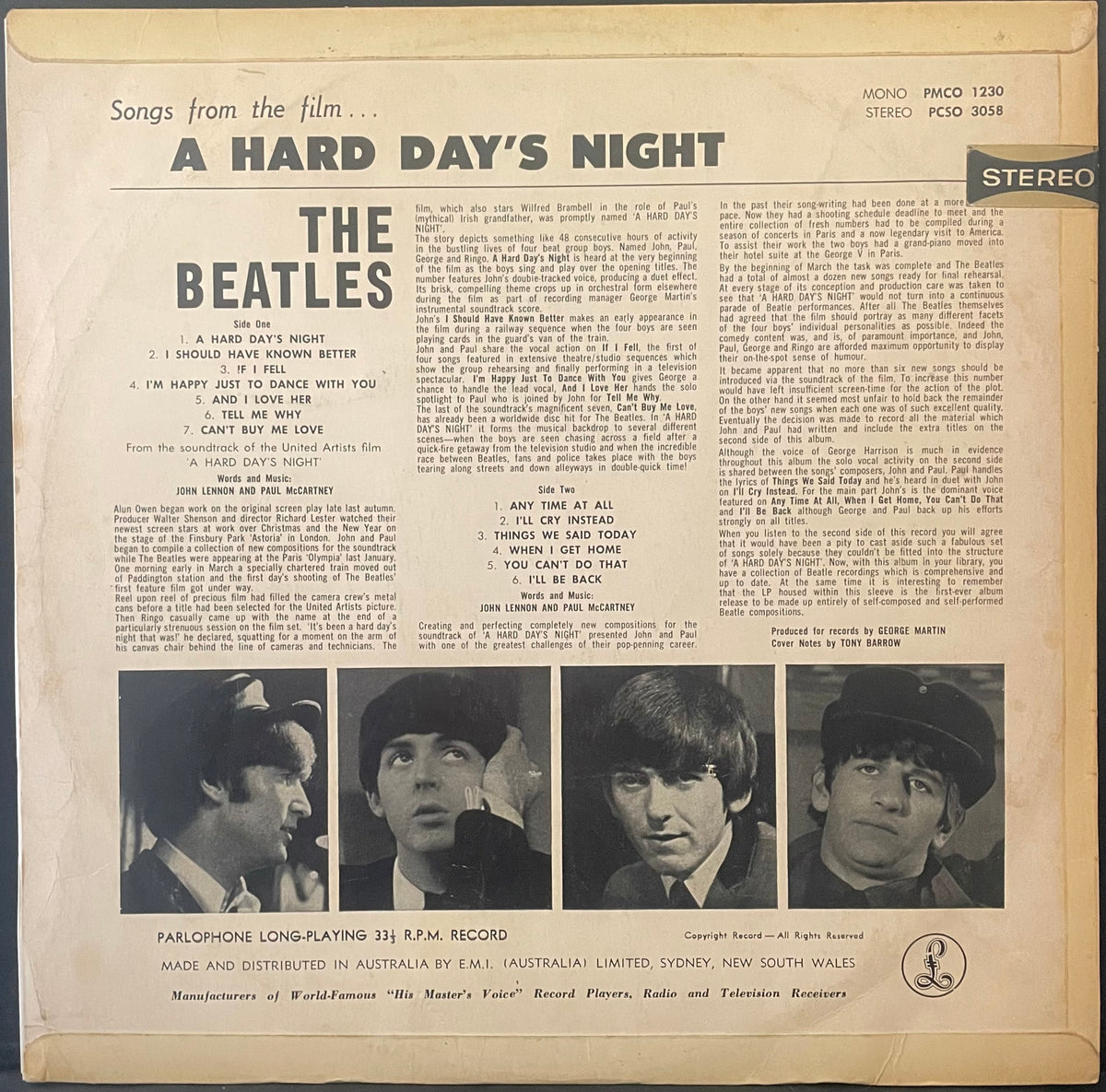 The Beatles – A Hard Day's Night - USED Vinyl LP