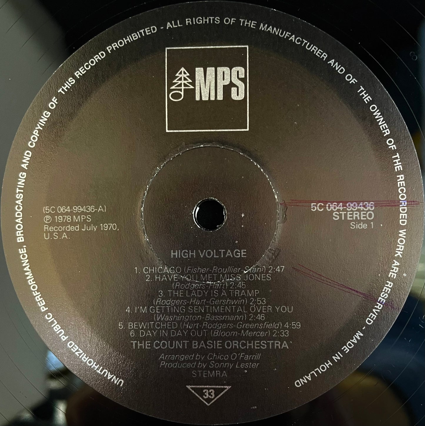 The Count Basie Orchestra – High Voltage - USED Vinyl LP