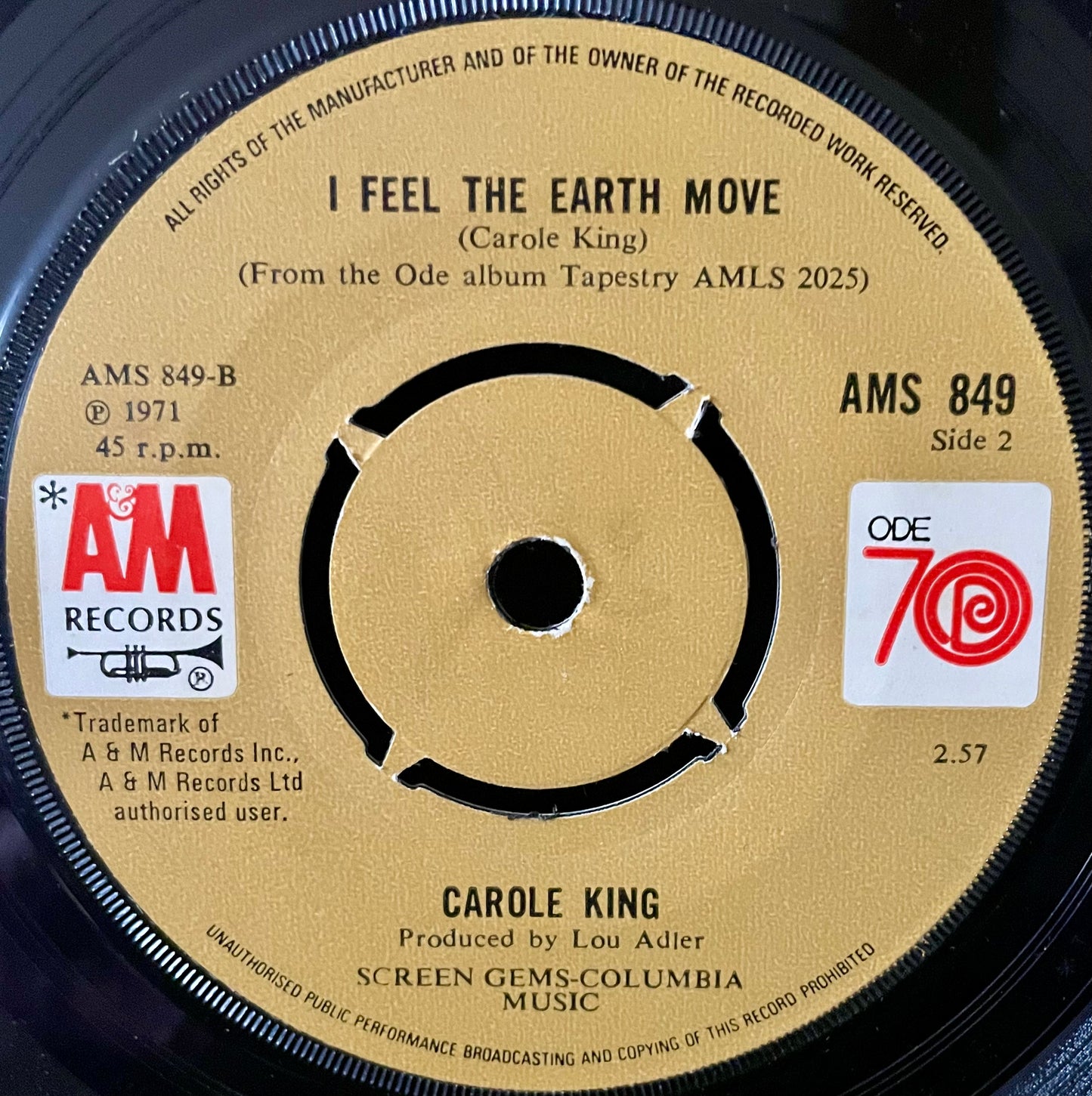 Carole King – It's Too Late - USED Vinyl 7" Single