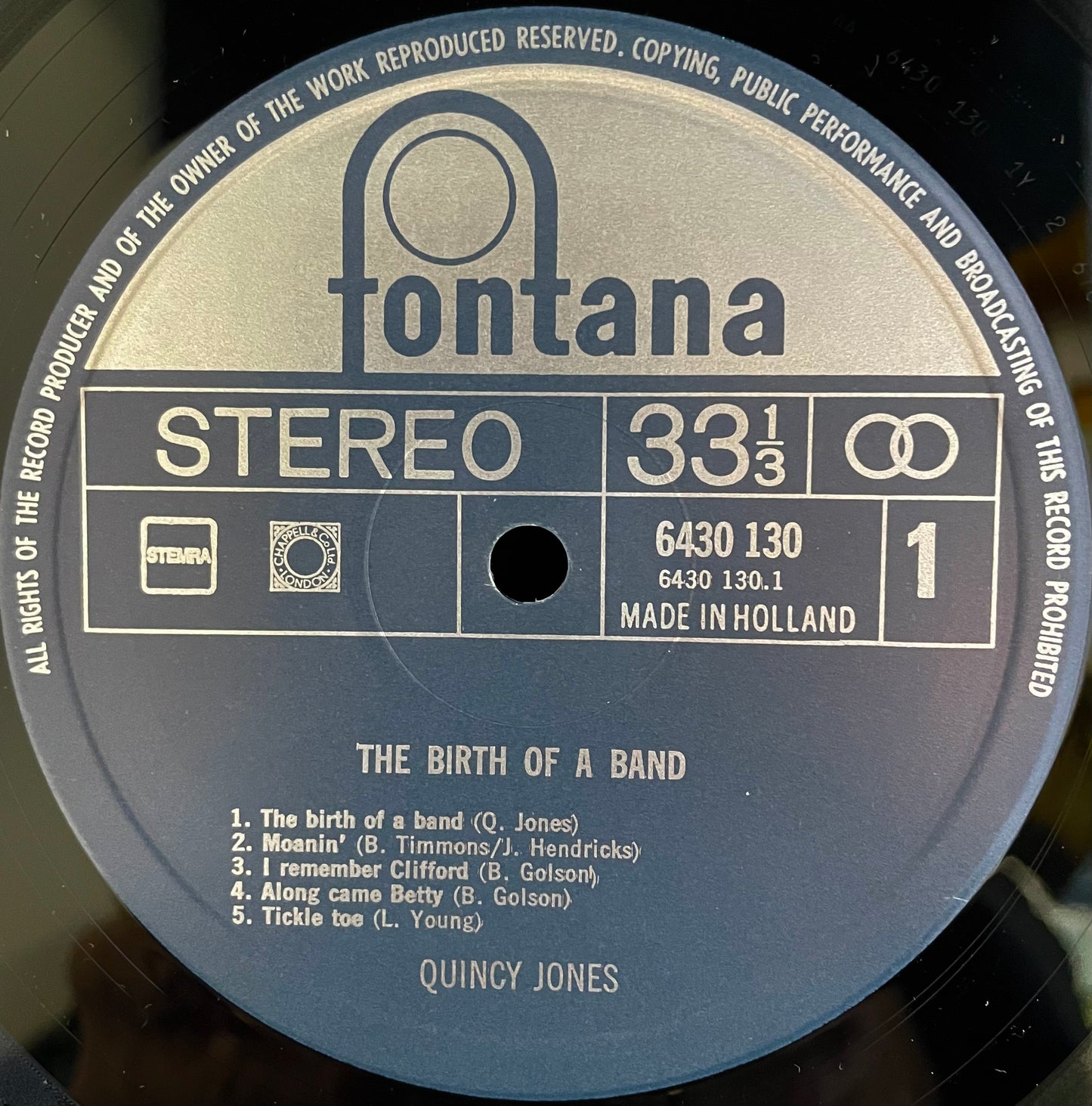 Quincy Jones – The Birth Of A Band - USED Vinyl LP