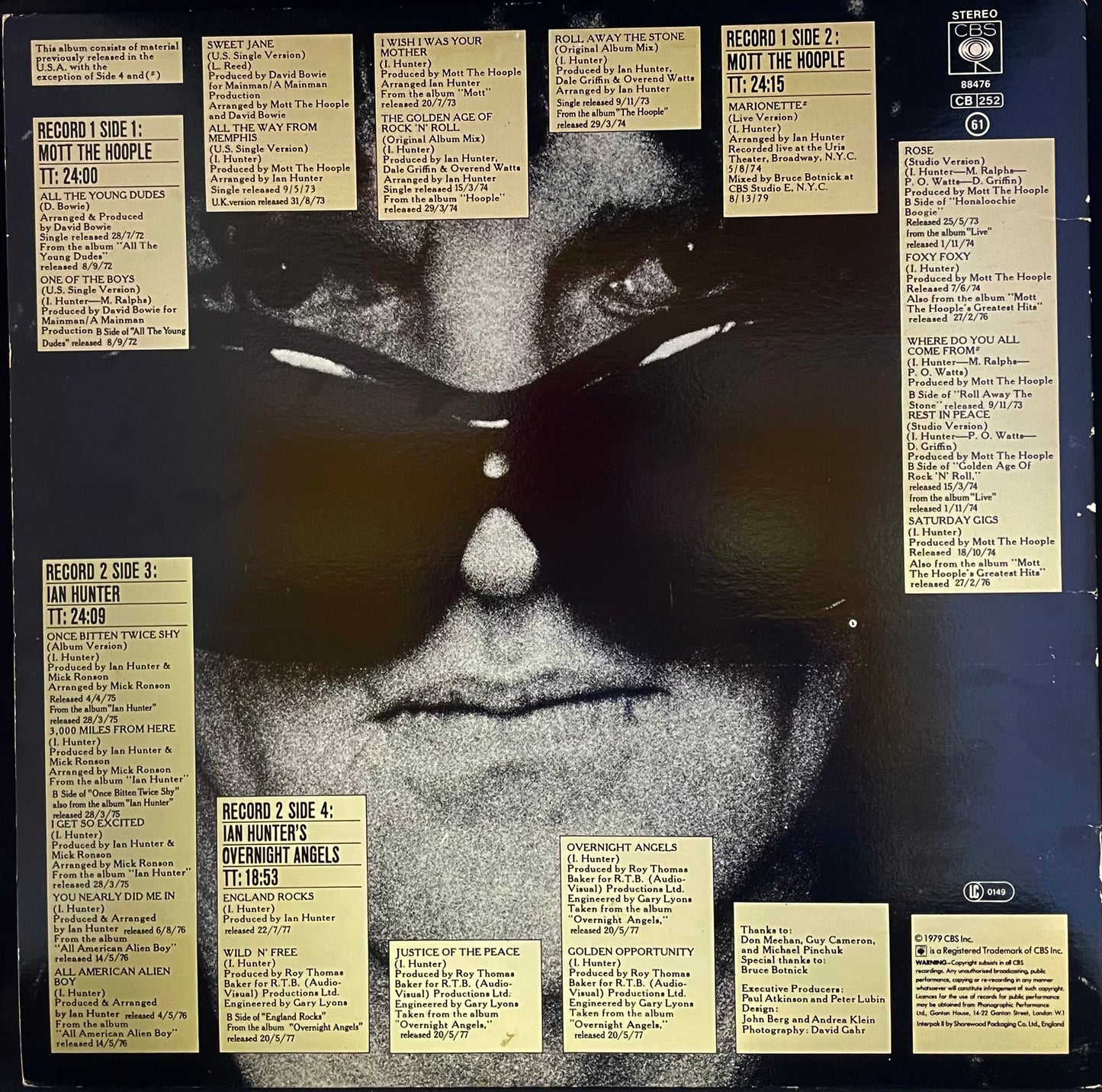 Ian Hunter – Shades Of Ian Hunter - The Ballad Of Ian Hunter & Mott The Hoople - USED Vinyl 2LP