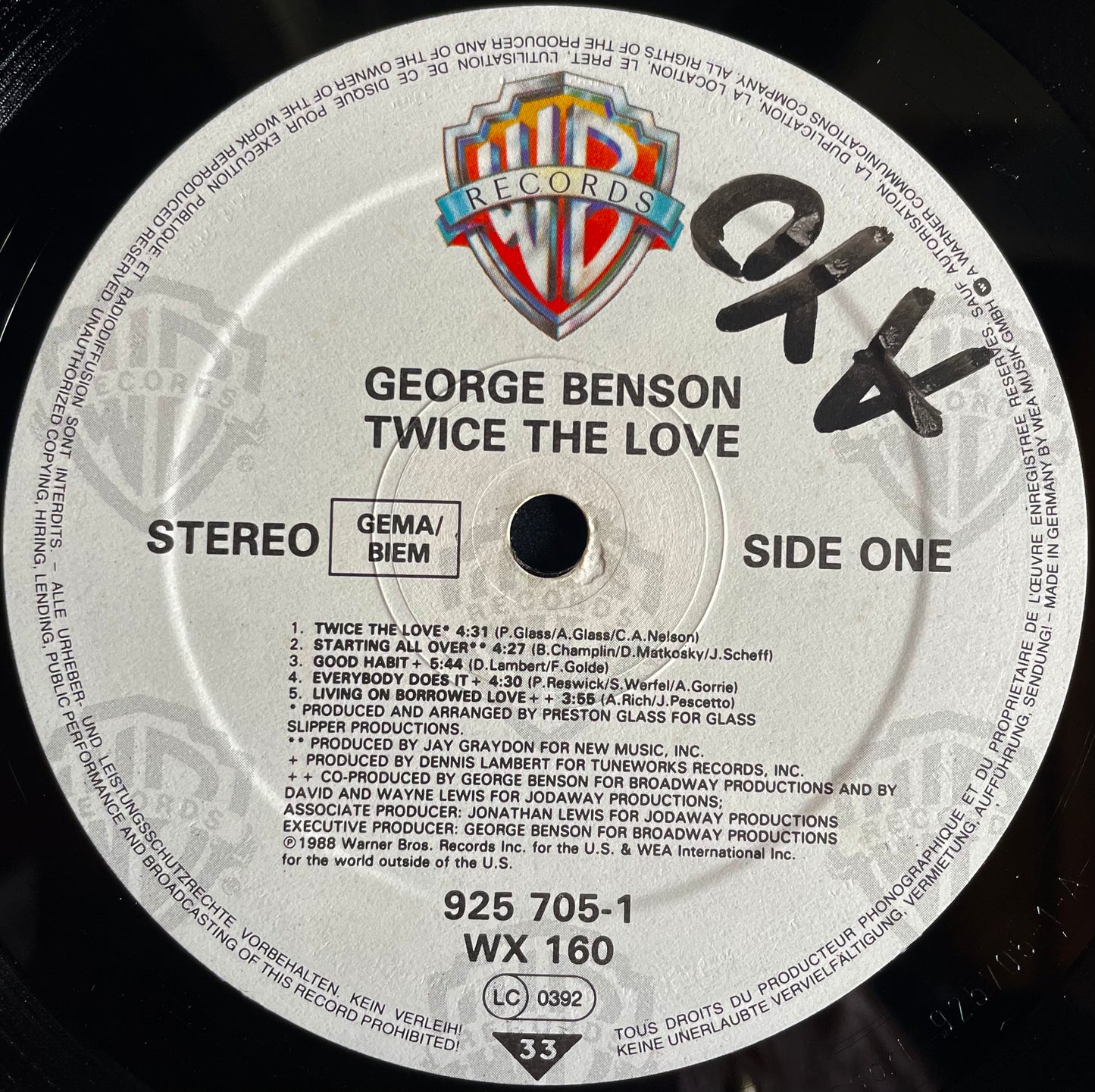 George Benson – Twice The Love - USED Vinyl LP