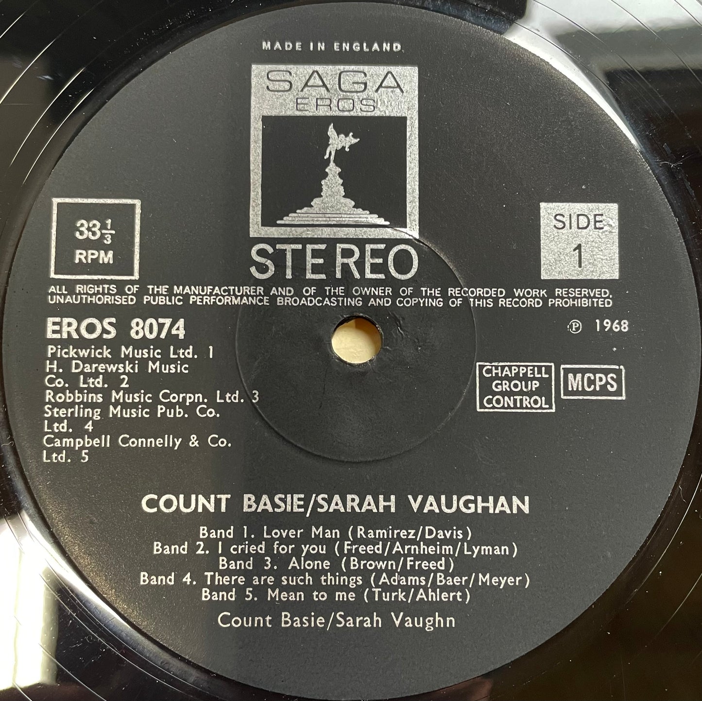 Count Basie & Sarah Vaughan – Count Basie & Sarah Vaughan - USED Vinyl LP