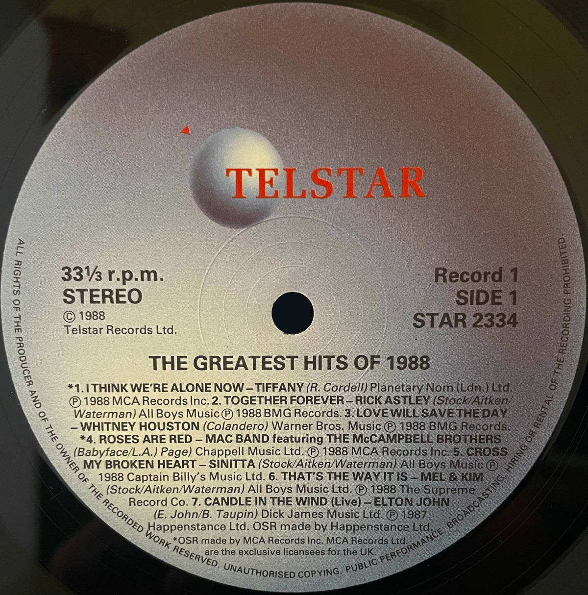 Various – The Greatest Hits Of 1988 - USED Vinyl 12" 2LP