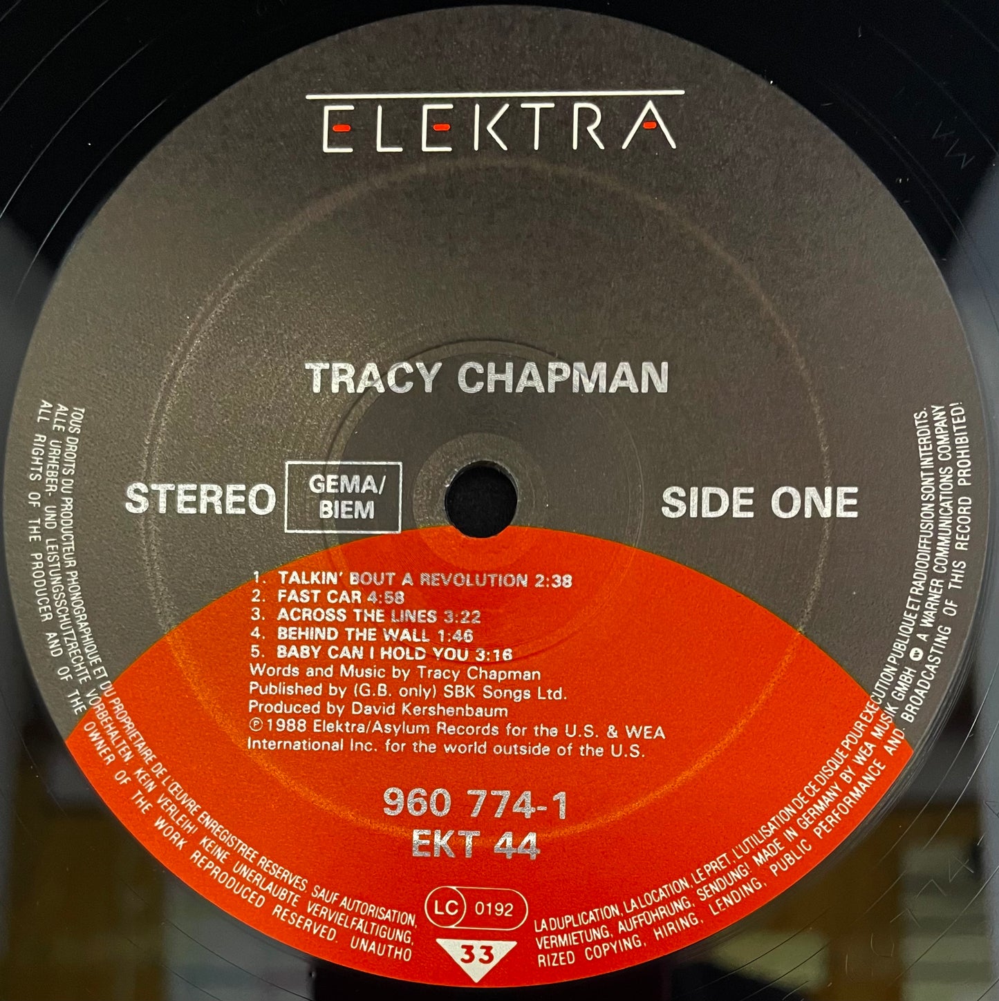 Tracy Chapman – Tracy Chapman - USED Vinyl LP