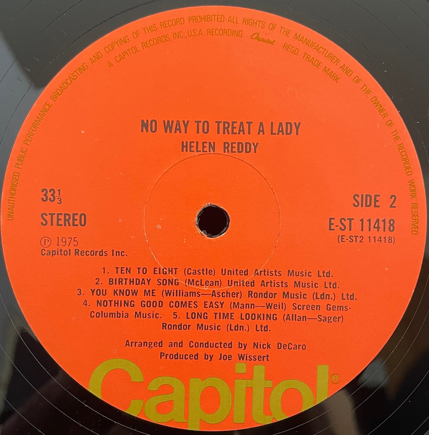 Helen Reddy – No Way To Treat A Lady – USED Vinyl LP