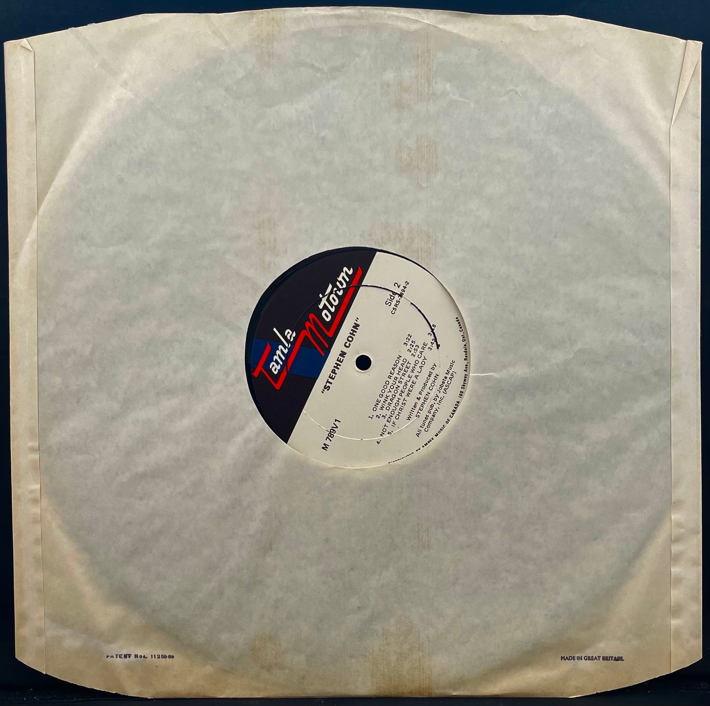 Stephen Cohn – Stephen Cohn – USED Vinyl LP