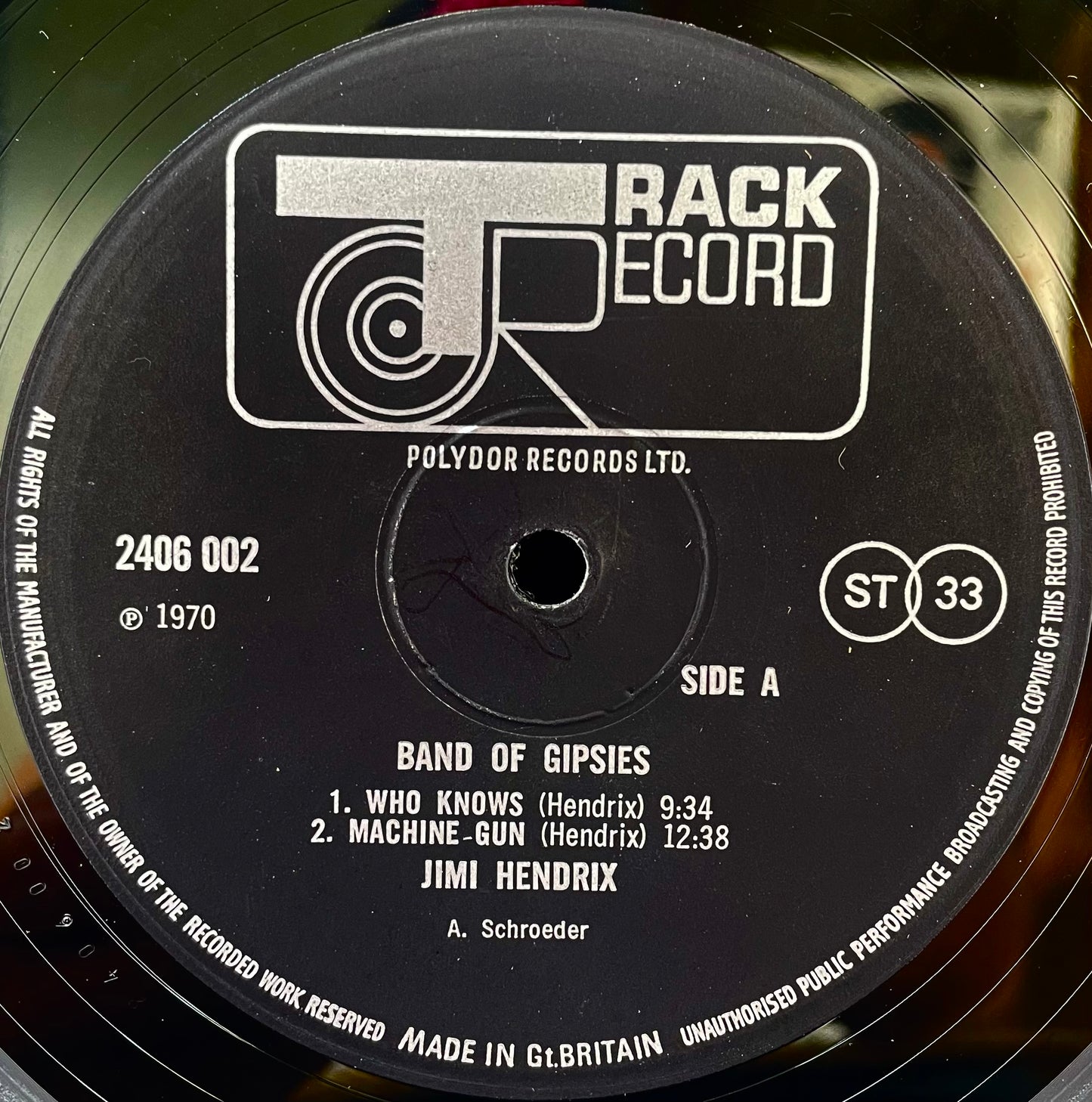 Jimi Hendrix – Band Of Gypsys - USED Vinyl LP