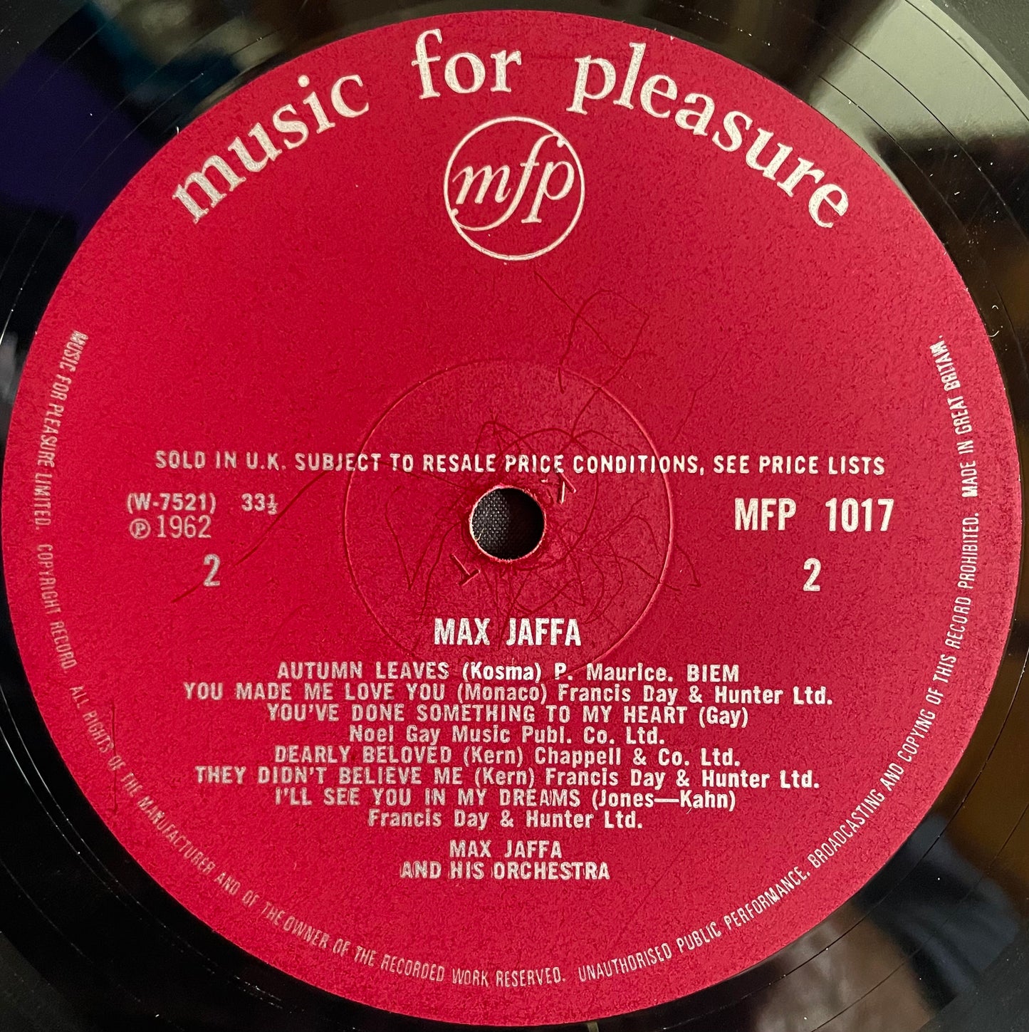 Max Jaffa – I'll See You In My Dreams - USED Vinyl LP MONO