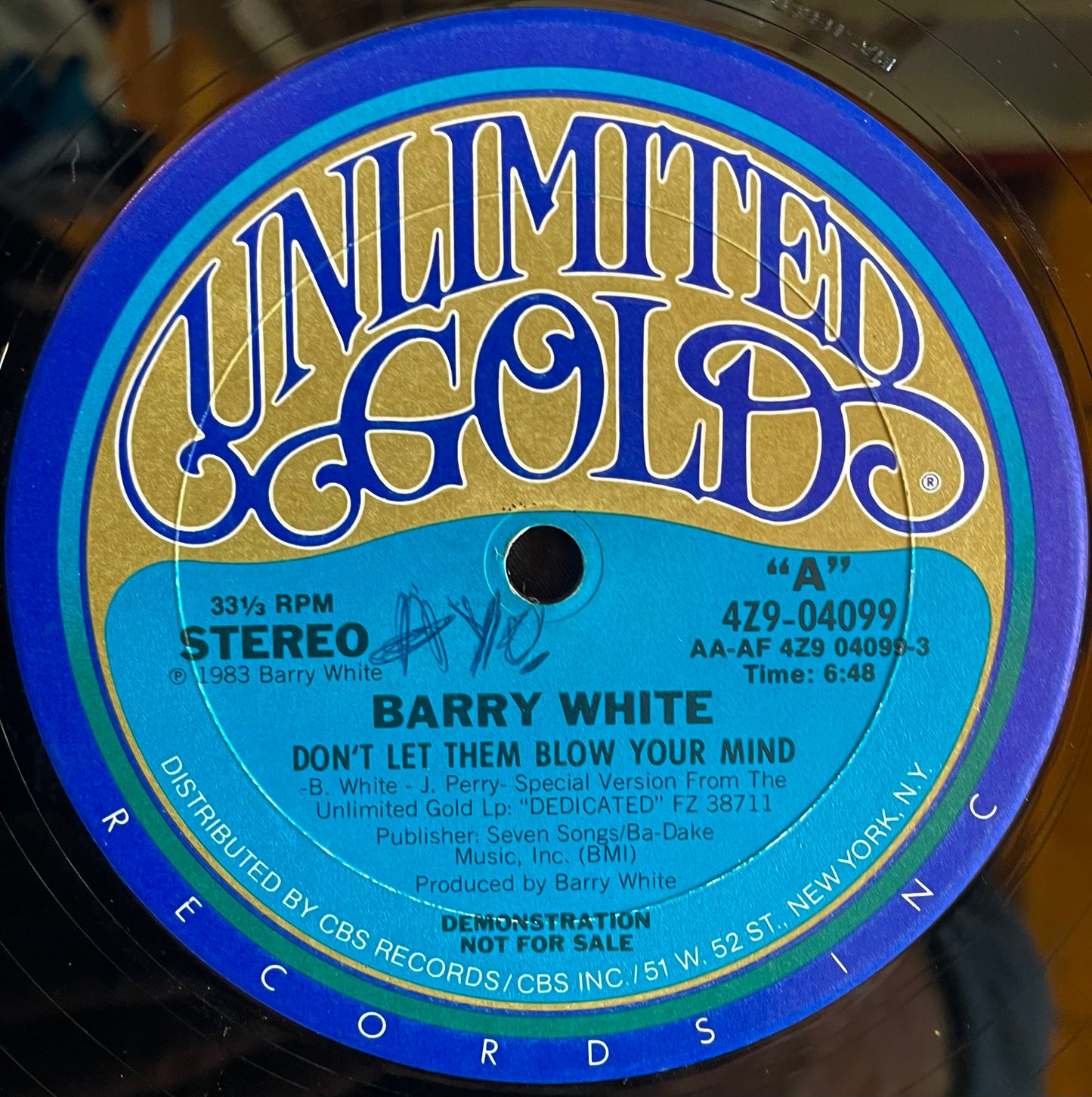Barry White – Don't Let Them Blow Your Mind - USED Vinyl 12" Single PROMO