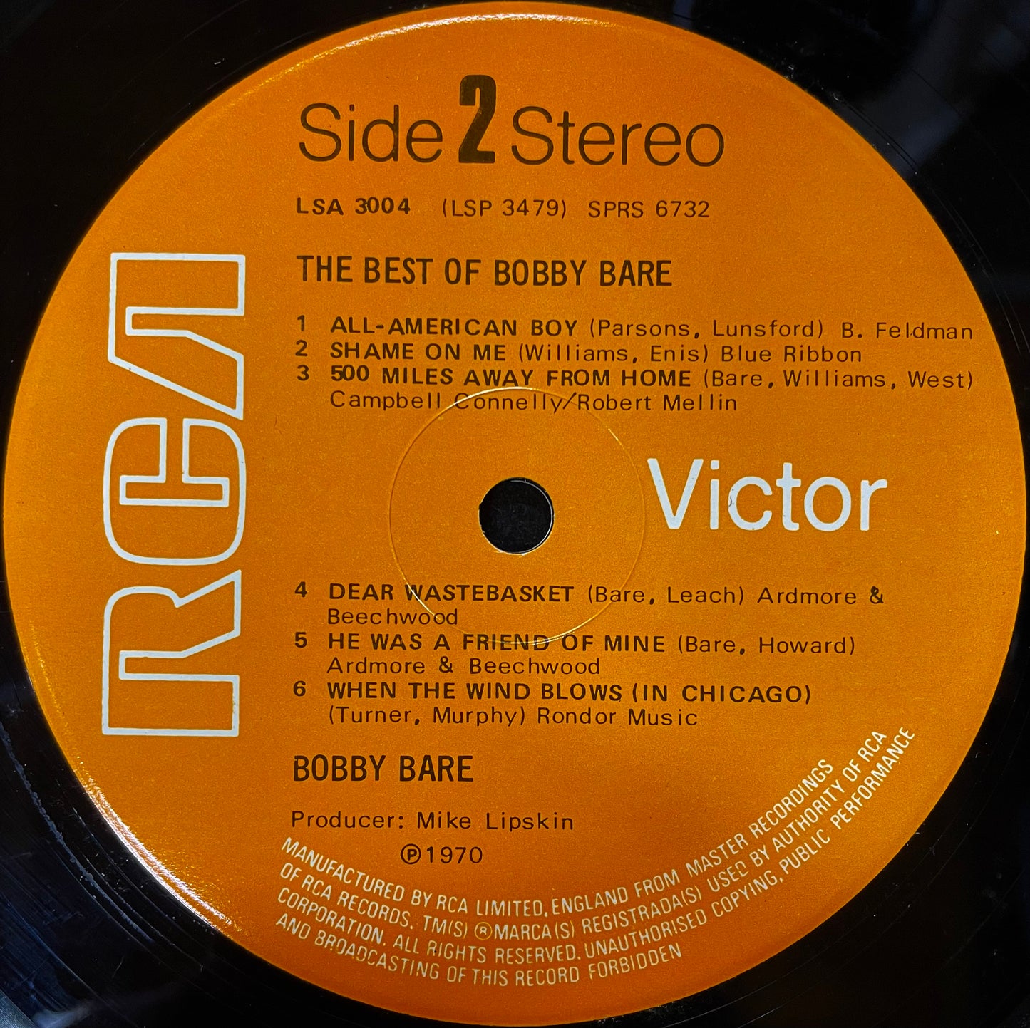 Bobby Bare – The Best Of Bobby Bare - USED Vinyl LP