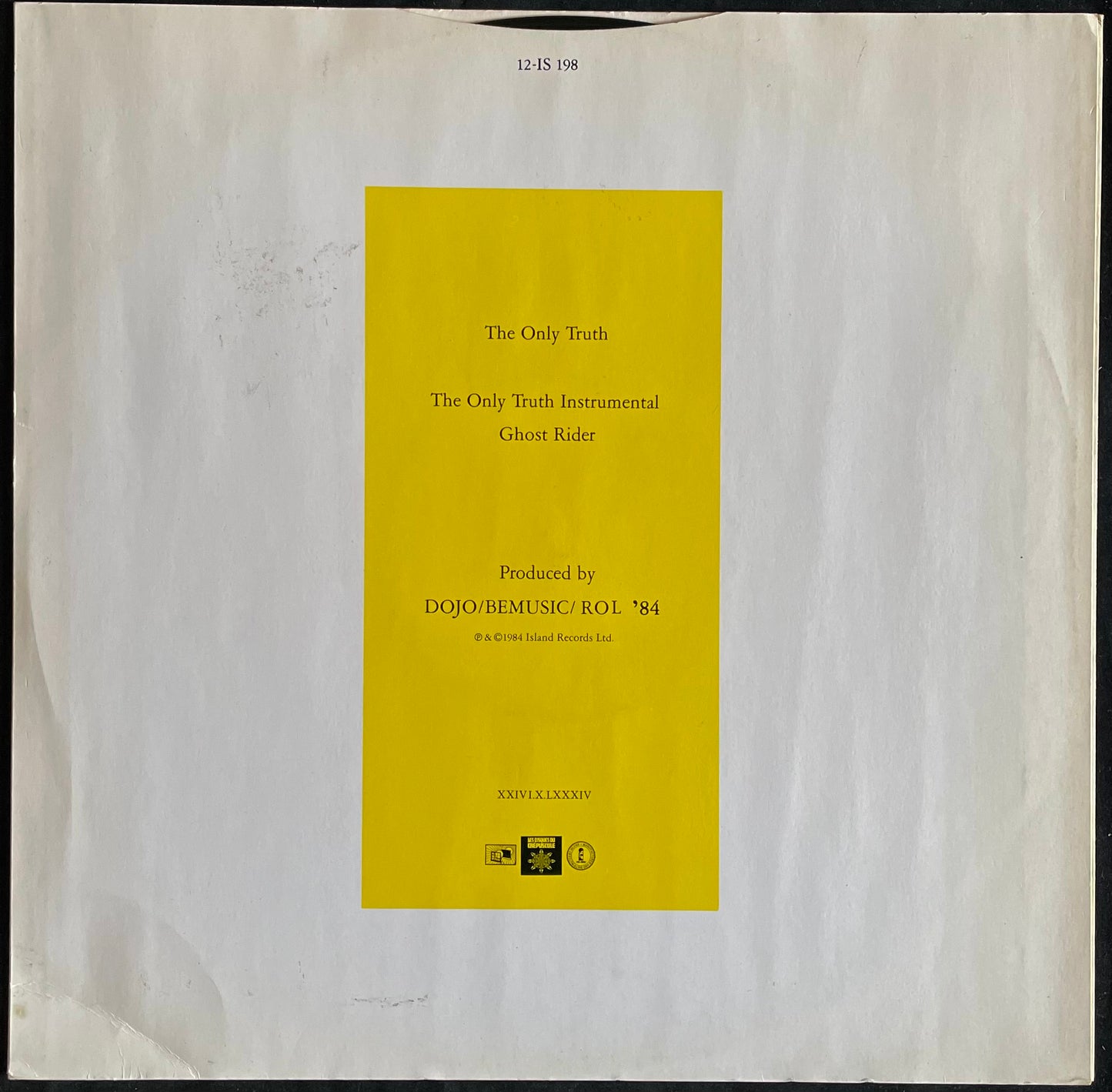 Paul Haig – The Only Truth - USED Vinyl 12" Single