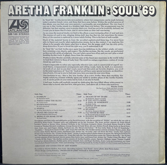 Aretha Franklin – Soul '69 - USED Vinyl LP