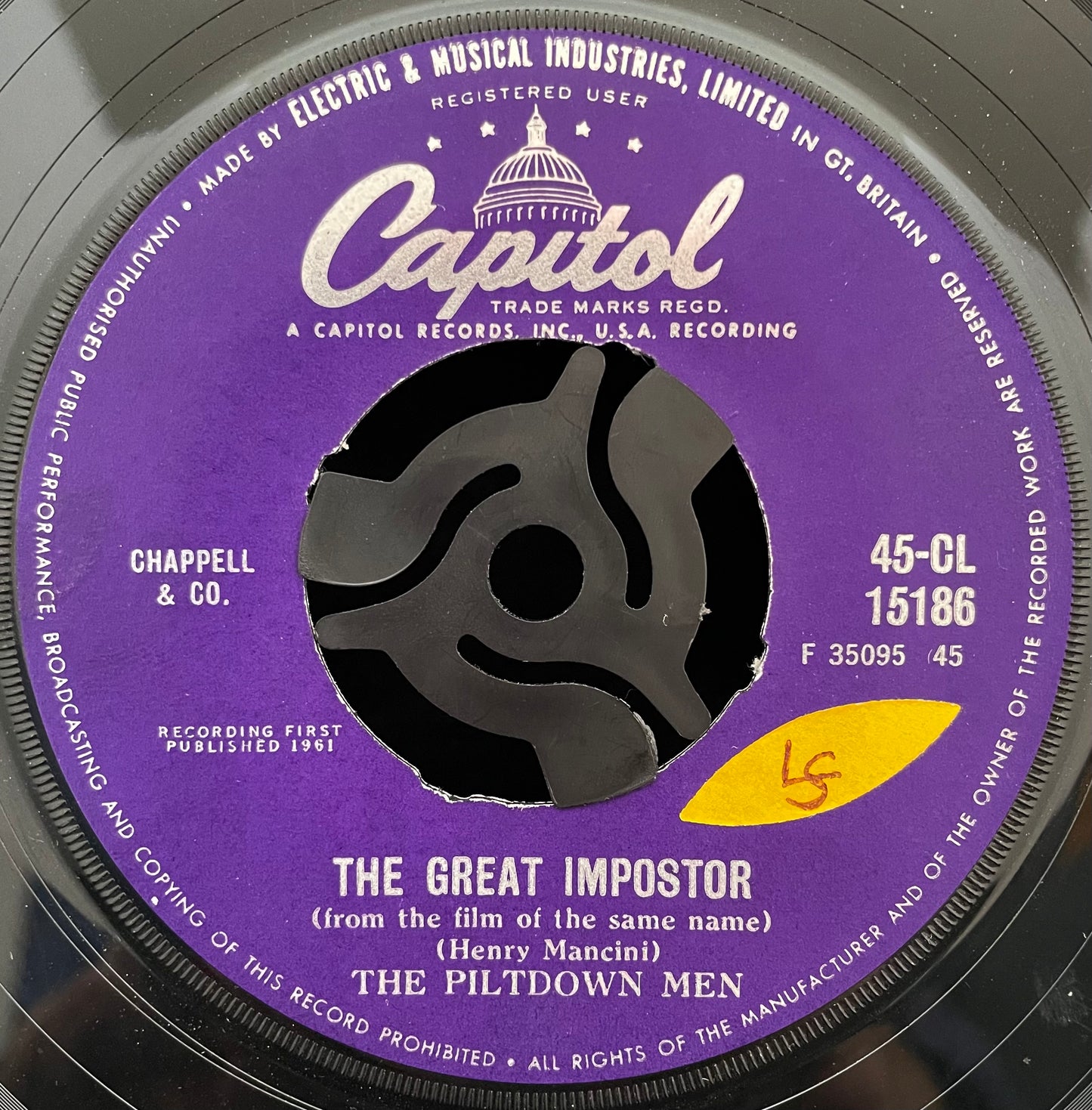 The Piltdown Men – The Great Impostor – USED Vinyl 7" Single