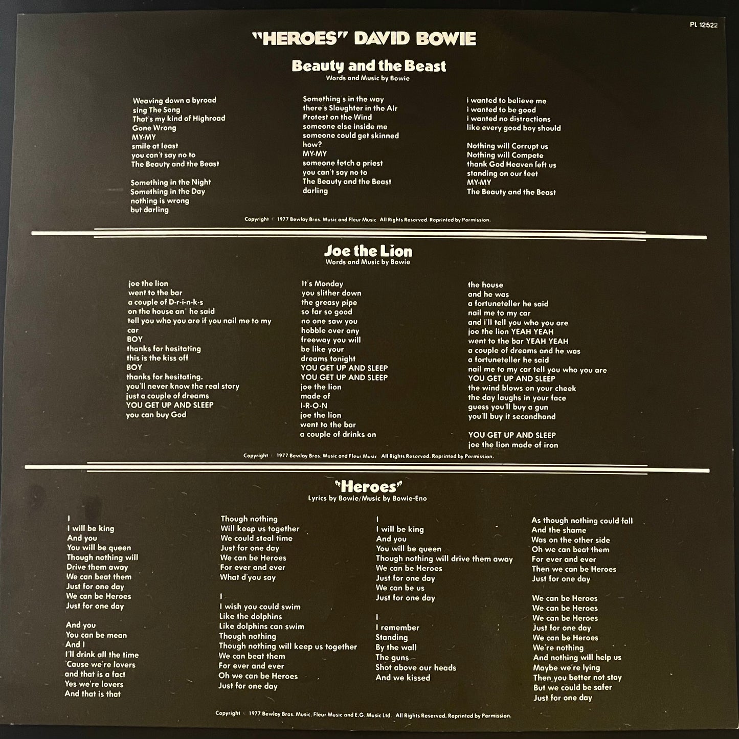 David Bowie – "Heroes" - USED Vinyl LP