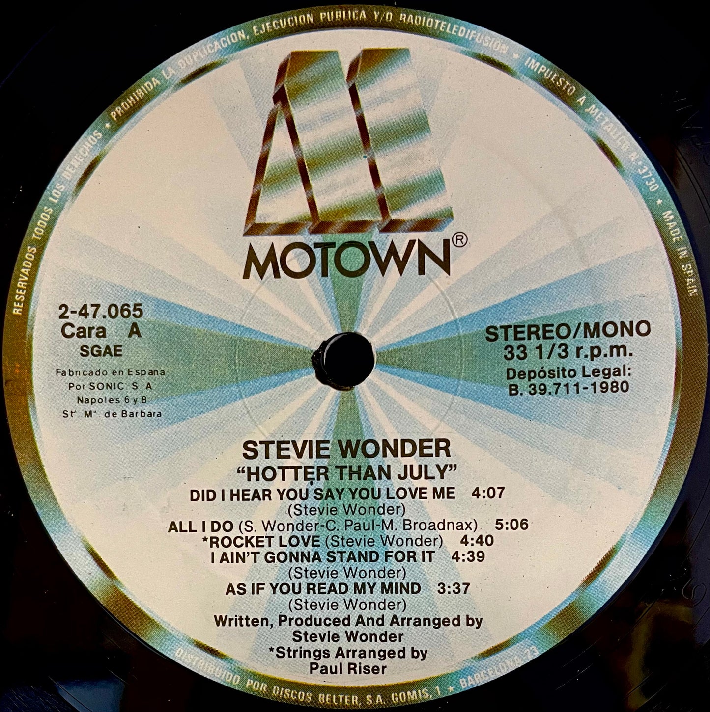 Stevie Wonder – Hotter Than July - USED Vinyl LP