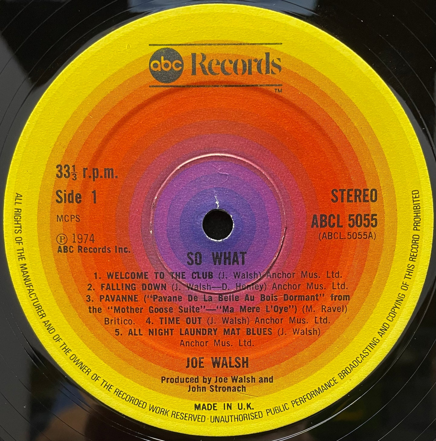 Joe Walsh – So What - USED Vinyl LP