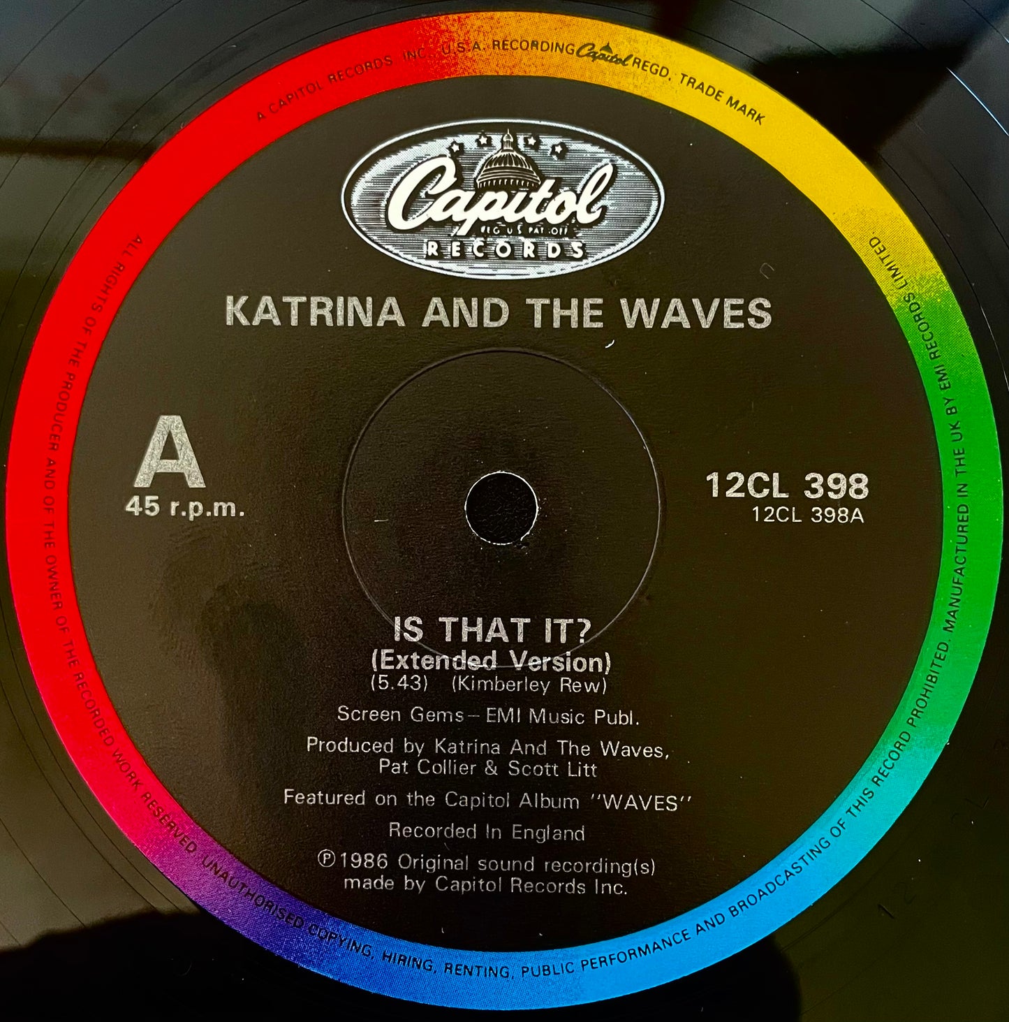 Katrina And The Waves – Is That It? (Extended Version) - USED Vinyl 12" Single